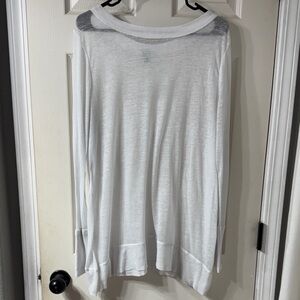 Susina Classic White Long Sleeve Top Size Large